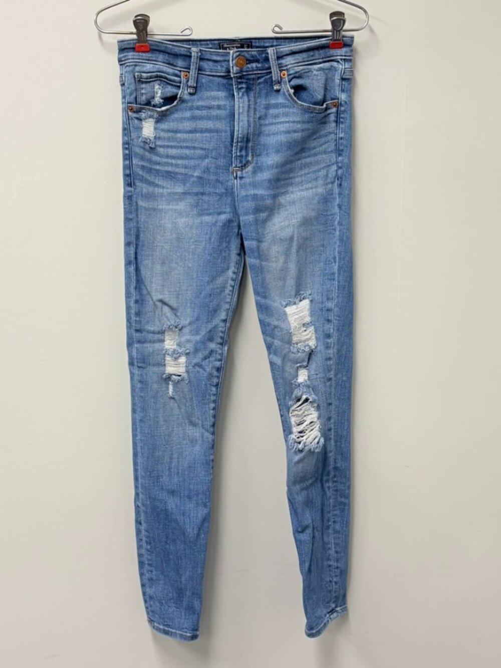 Abercrombie Simone High Rise Distressed Jeans Size 27